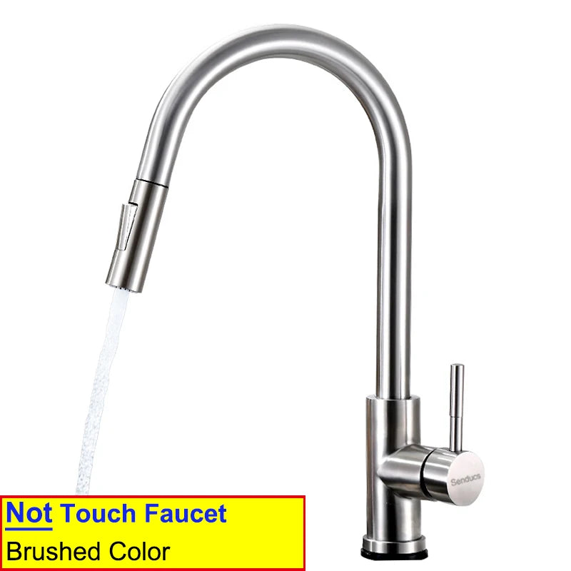 Brushed Gold Touch Faucets 304 Stainless Steel Cold
