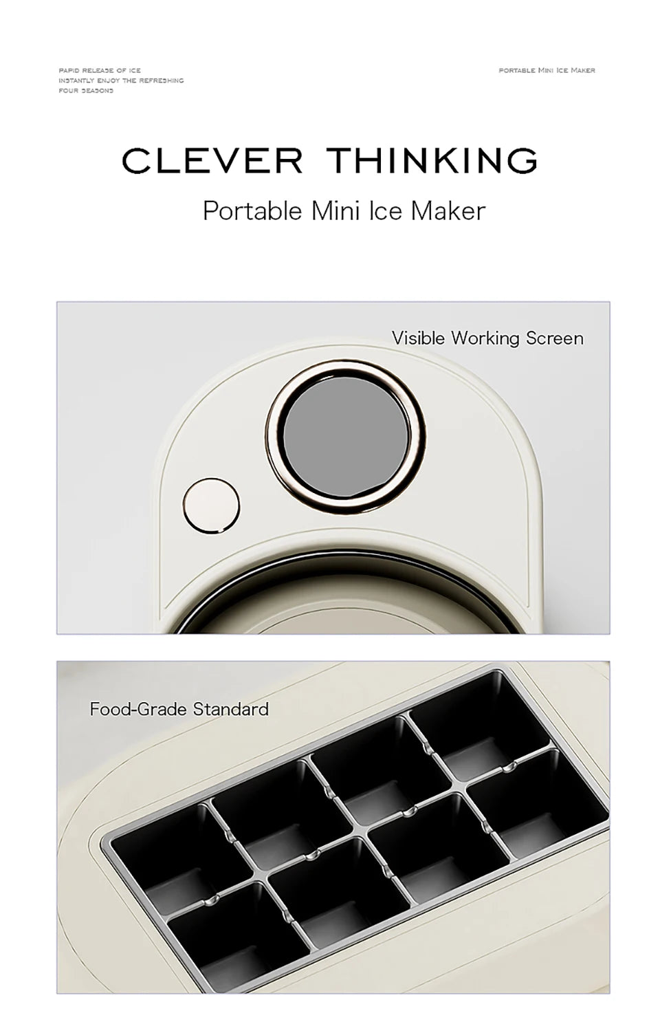 12v/220v Car Ice Maker Desktop Mini Ice Cubes