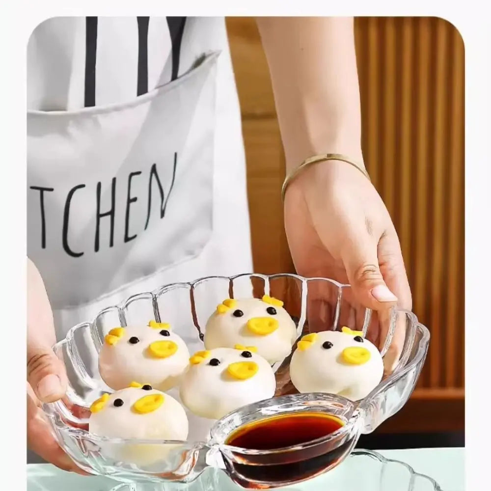 Transparent Shell Dish Vinegar Discs Creative Dumpling Plate