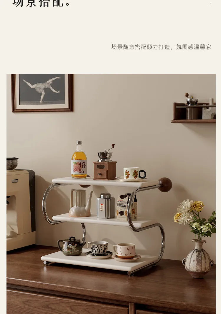 Spice Rack Trinket Shelf Display Wooden Stand Display