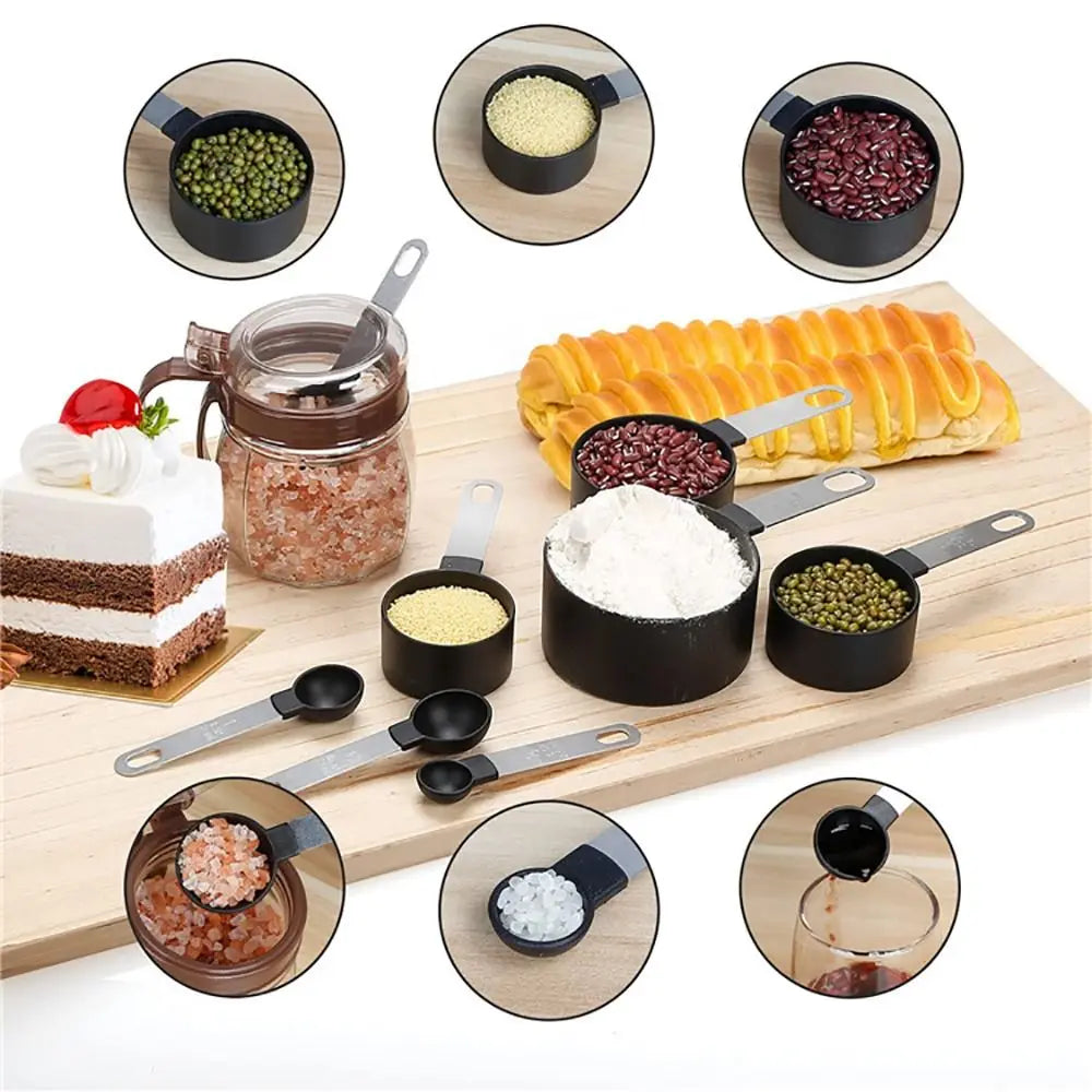 8pcs/Set Stainless Steel Handle Measuring Cups Measuring