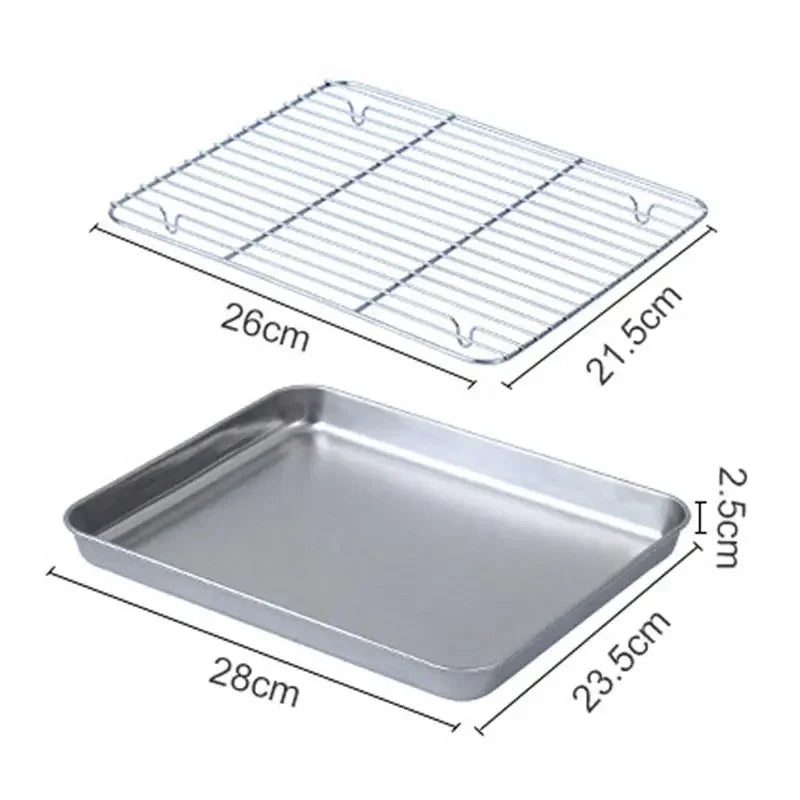 Stainless Steel Barbecue Tray Flat Chassis Multi Purpose