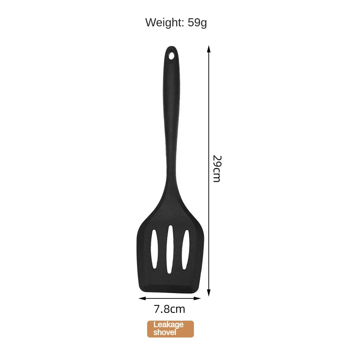 1/10pcs Food-Grade Silicone Heat-Resistant Slotted Spoon