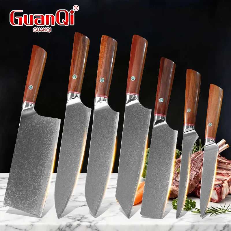 Damascus Steel Professional Chef Knife Super Sharp Cutting