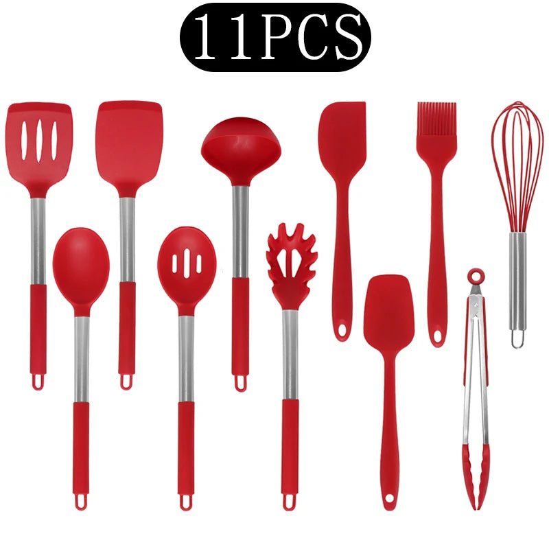 Black Non-Stick Silicone Kitchenware Cooking Utensils Cookware