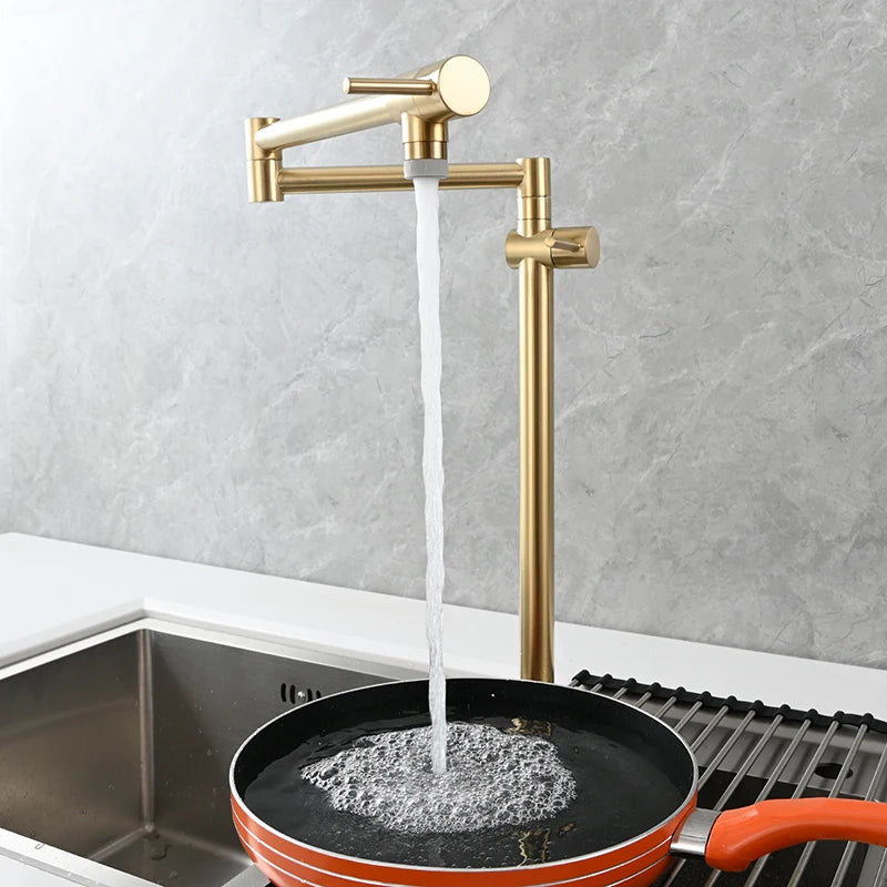 Ciencia Brass Pot Filler Faucet Wall Mount Sink