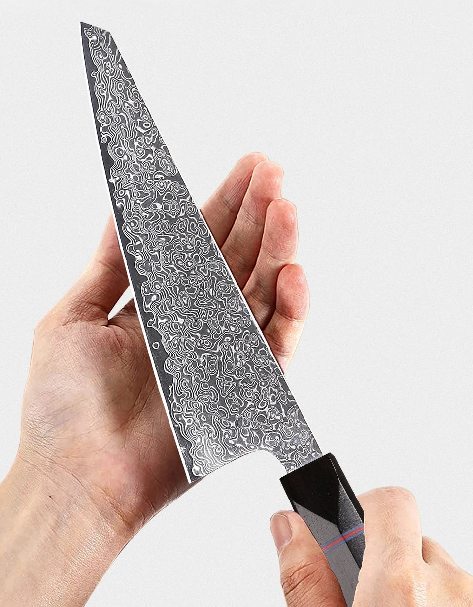 Turwho Honesuki Knife Damascus Steel Professional Chef Knives