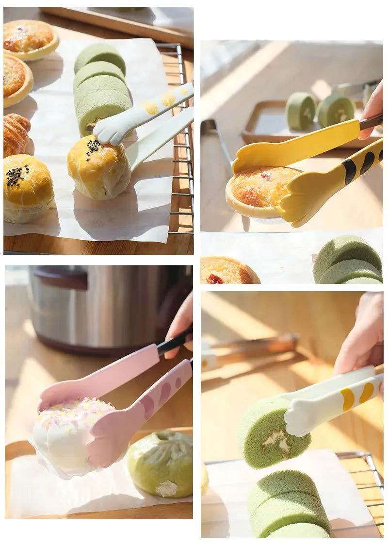 Cat Paw Shape Food Tongs Cute Cartoon Meal