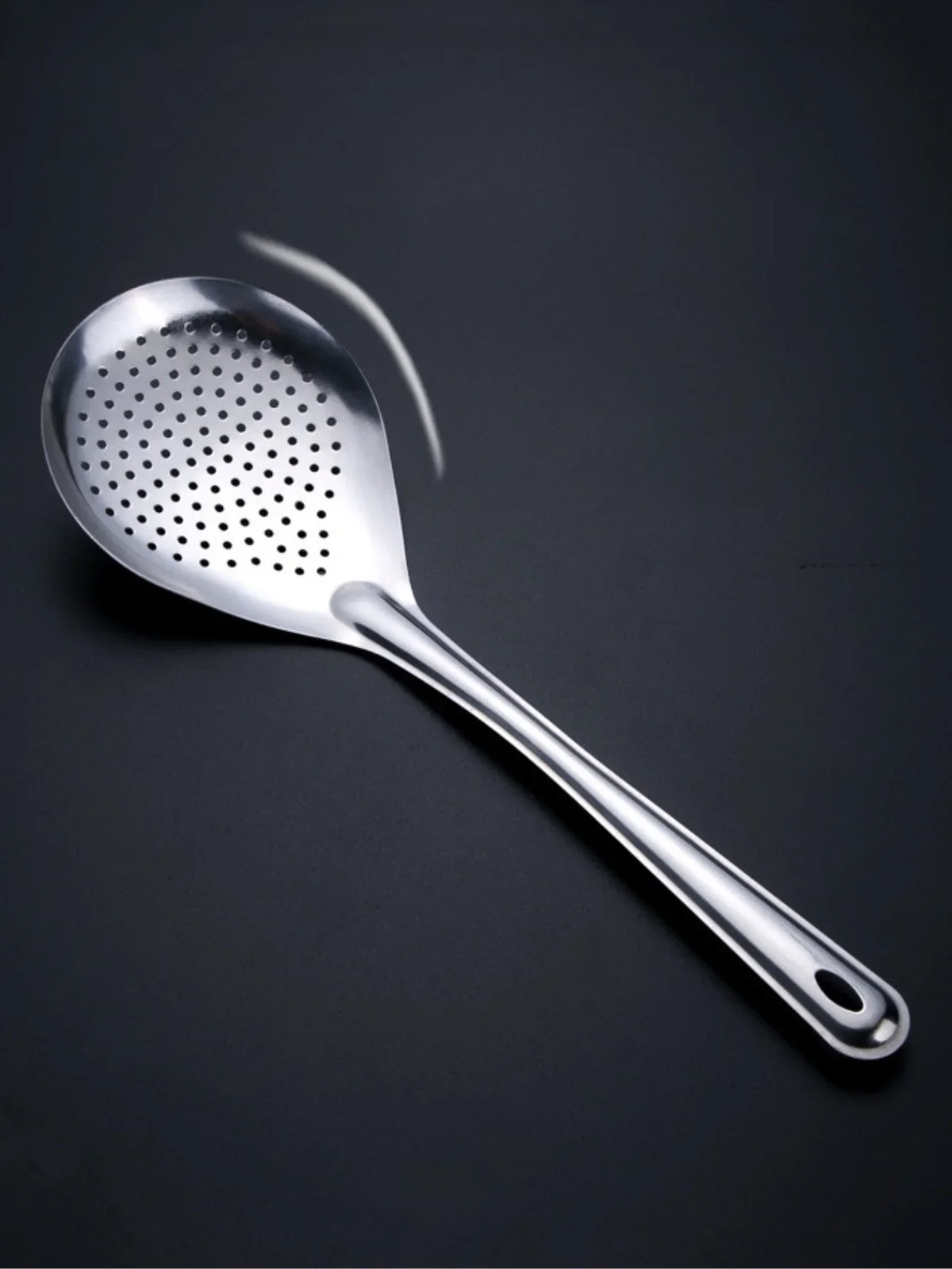 1pc Large Durable Stainless Steel Colander Skimmer Spoon