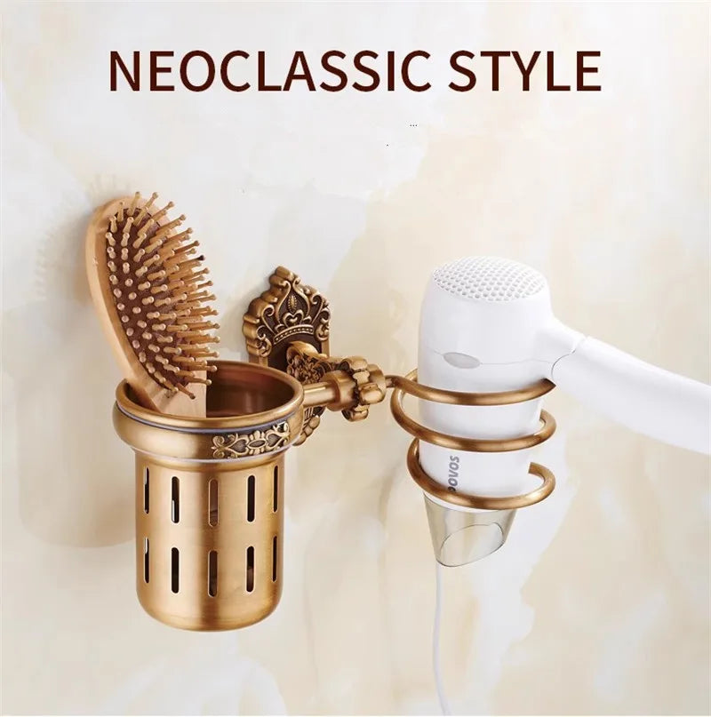 Antique Bronze Carved Bathroom Aluminum Bath Hardware Bathroom