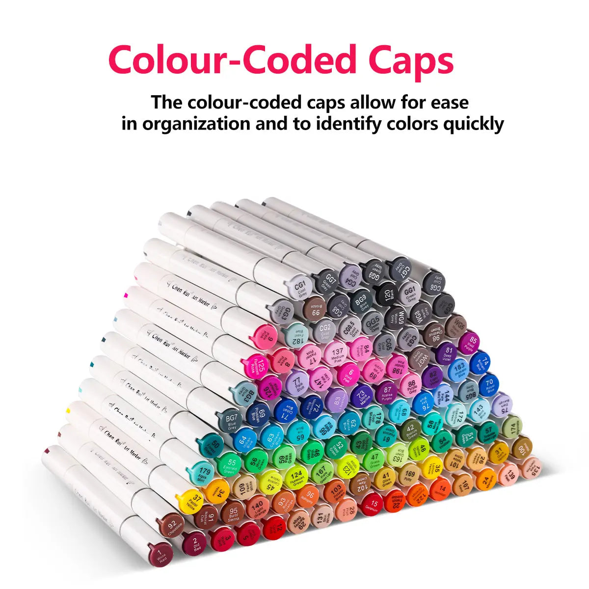 48-180 Dual Tip Alcohol Marker Brush Chisel Tip