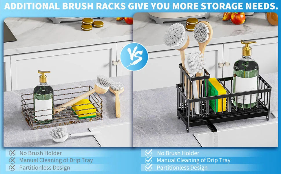 Sponge Holder Sink Sink Caddy High Brush Holder
