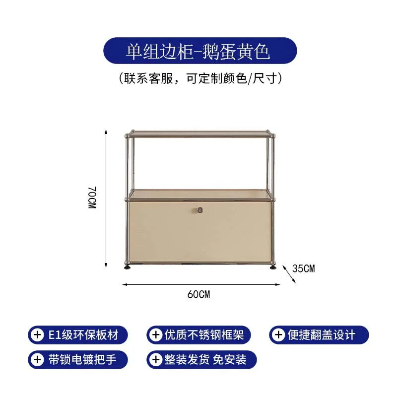 Modern Module Living Room Cabinet Stainless Steel Tv