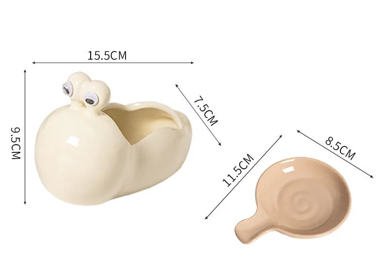 Snail Ceramic Small Dish Flavor Dish Pot Dipping