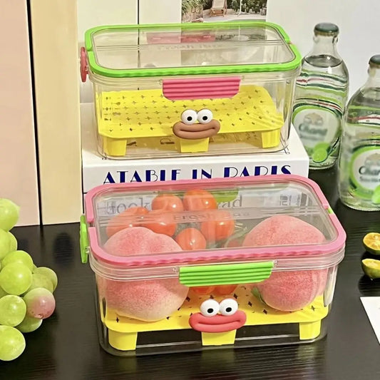 Sealed Food Storage Container Save Space Lid Refrigerator