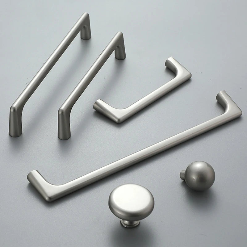 Silver Cabinet Storage Handles 96-320mm Dressers Cupboard Closet