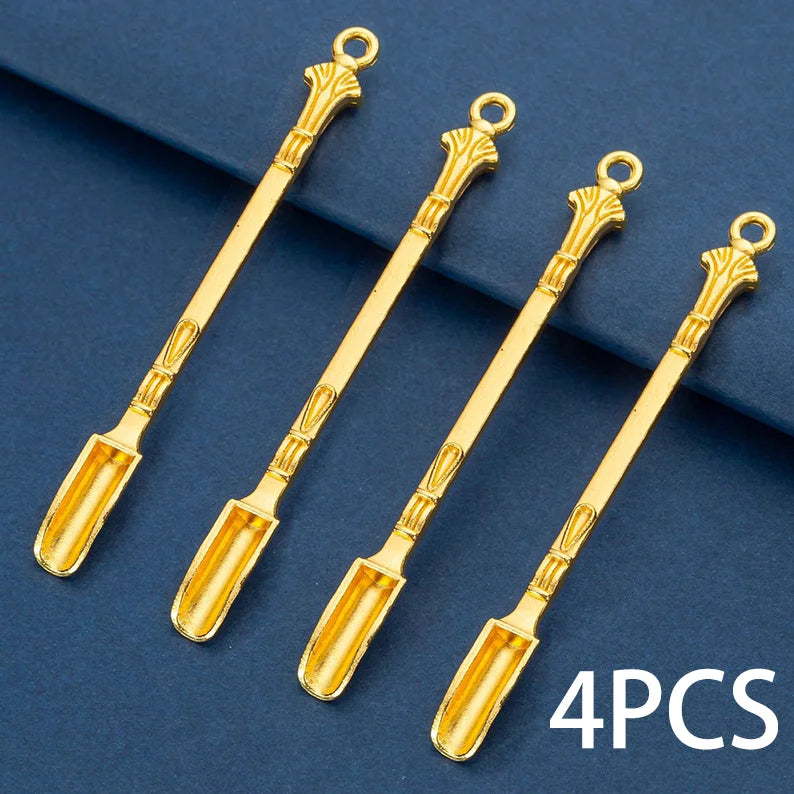 4pcs Metal Small Shovel Oil Spoon Creative Design