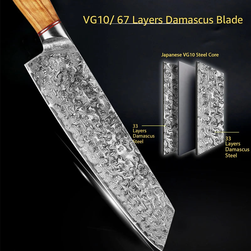 Damascus Steel Knife 67 Layer Slicing Knife Meat