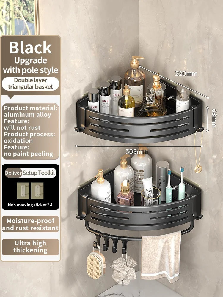 No Need To Drill Wall Installation Aluminum Bathroom