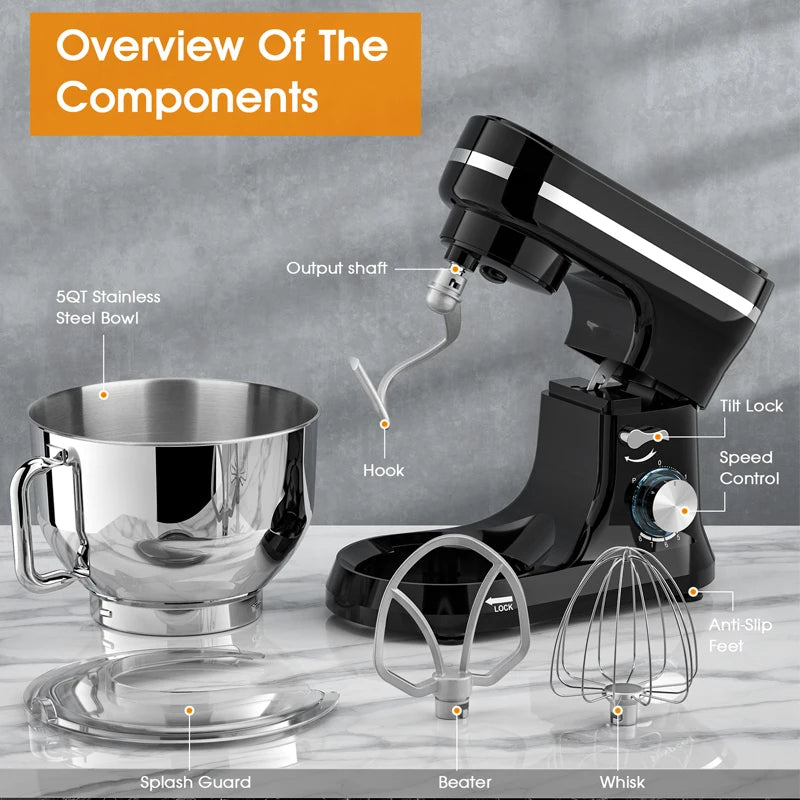 Powerful Stand Mixer Electric Blender Desktop Egg Whisk