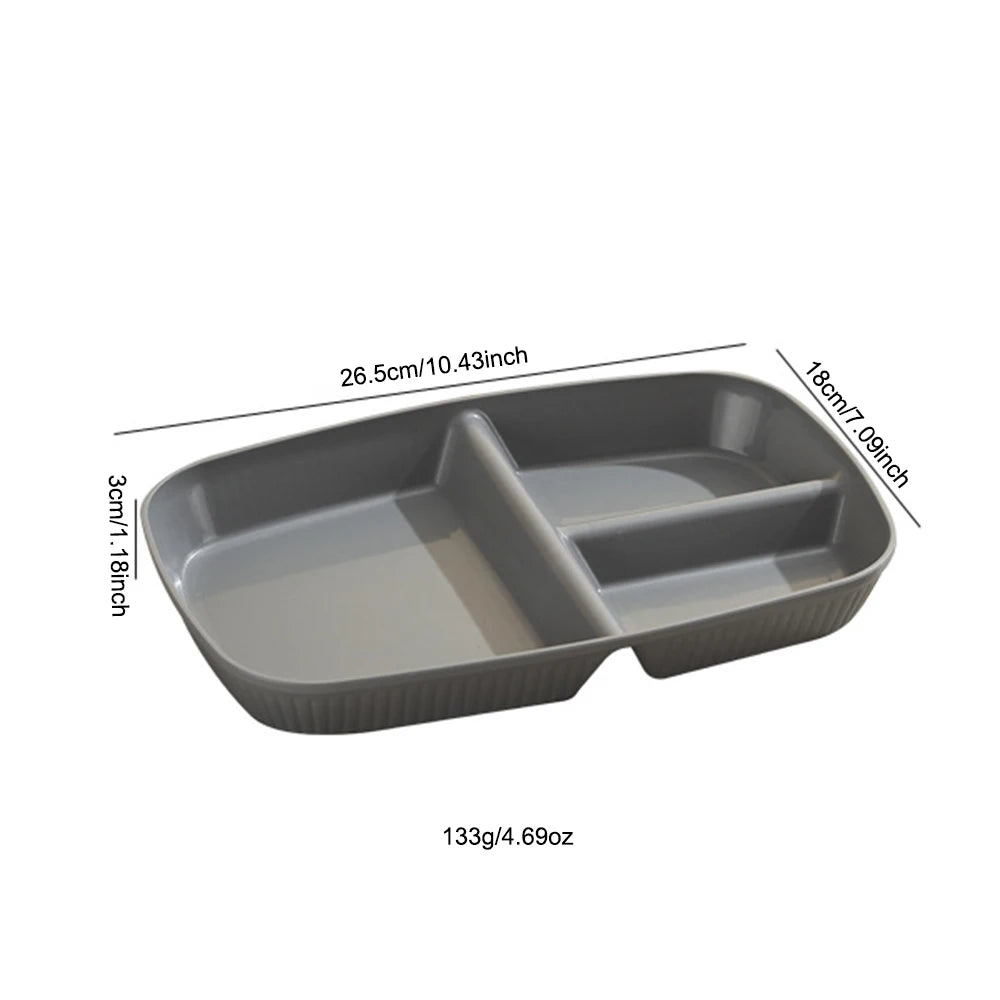 1pc Divided Dish Diet Reusable Dinner Plate Dinnerware
