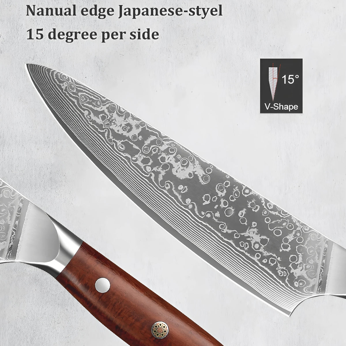 1/2/3/4pcs 67 Layer Damascus Steel Knife Fruit Vegetable