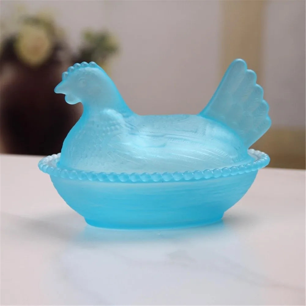 Chicken Shaped Dish Hen On Nest Acrylic Dish