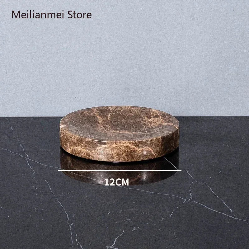 Dark Natural Marble Bathroom Brown Luxury Toothbrush Holder