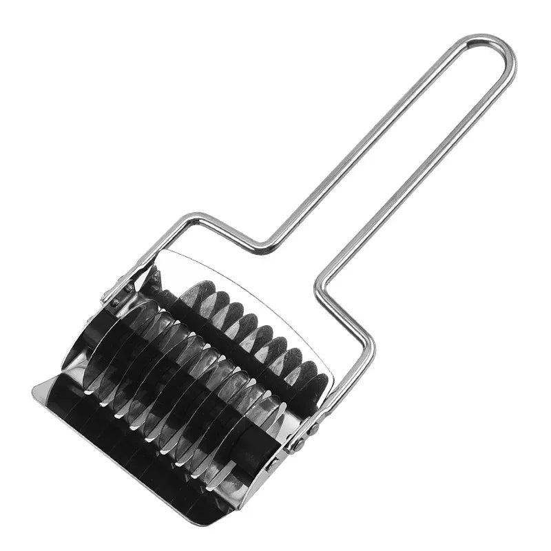 Stainless Steel Noodle Lattice Roller Dough Cutter Pasta