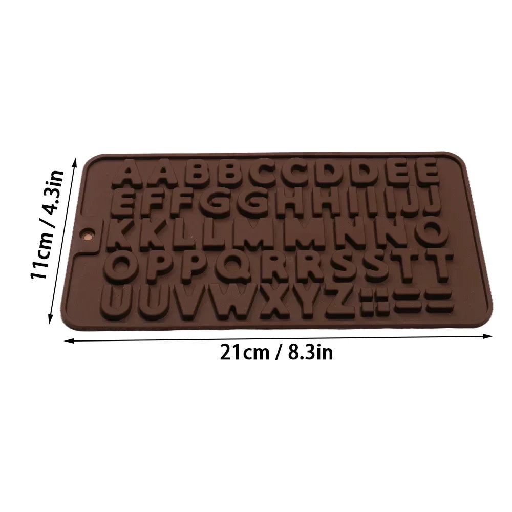 Silica Gel Silicone Mold 26 Letters Chocolate Number