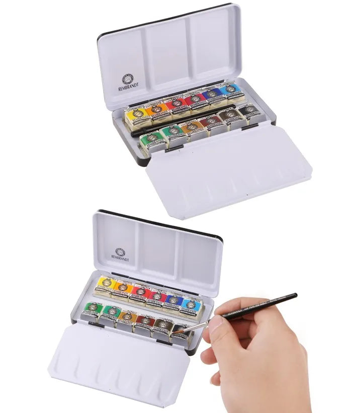 Rembrandt Artist Solid Watercolor Paint 48/36/24/12 Color Half