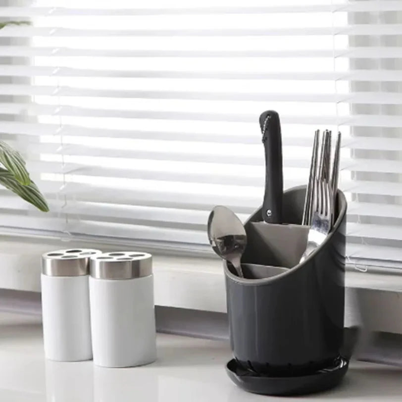 1pc Cutlery Storage Holder Plastic Drainer Drain Containers