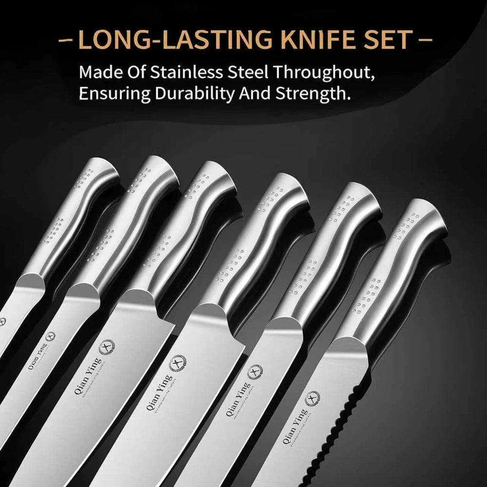 14-Piece Stainless Steel Cutting Knife Cutlery Holder Chef
