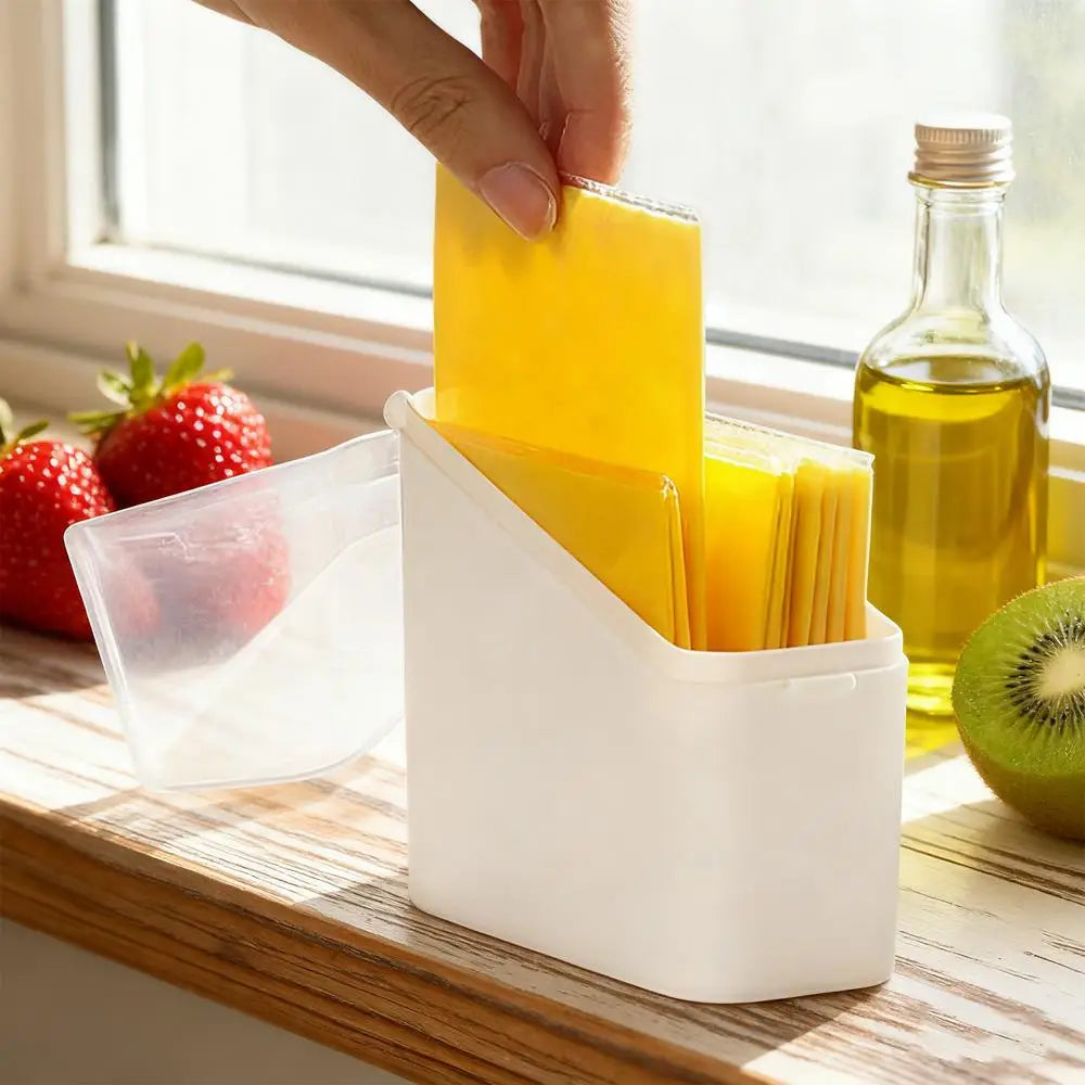Lid Sliced Cheese Container Mini Storage Box Swabs