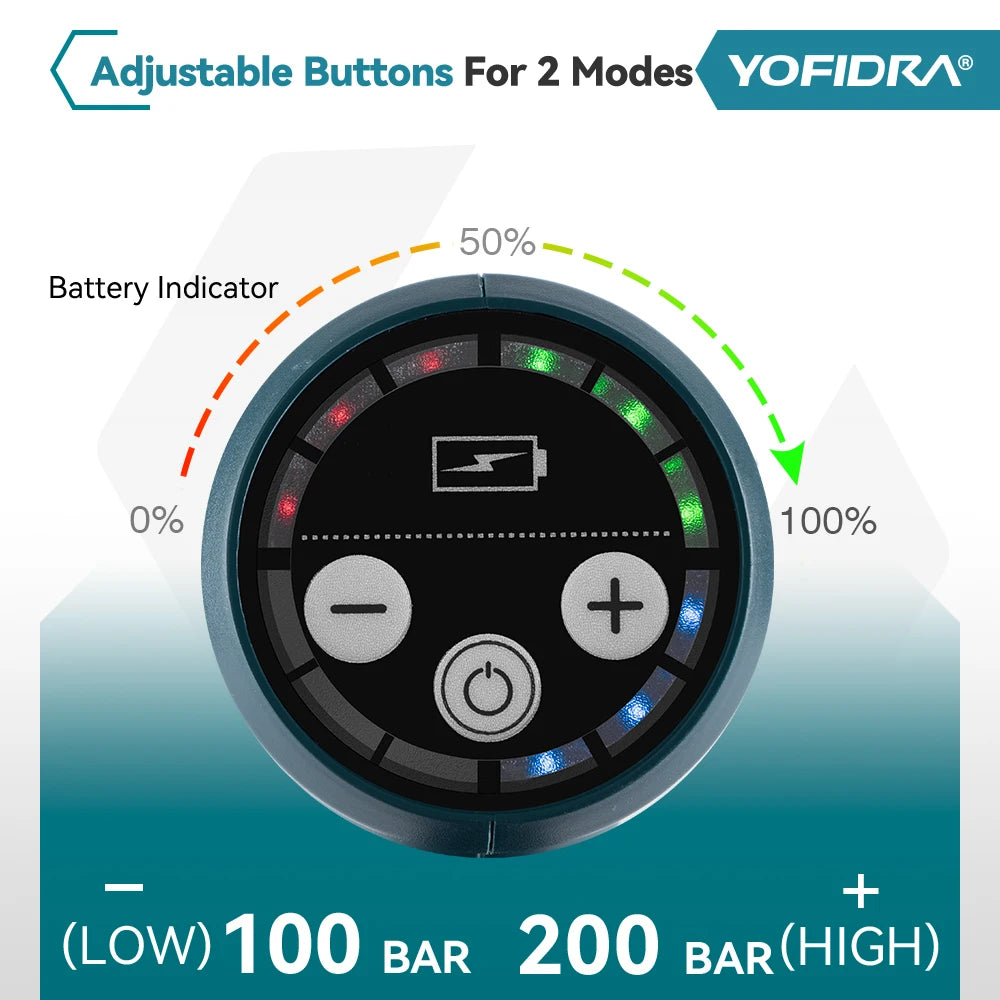 Yofidra 200bar Brushless Electric High Pressure Washer Water