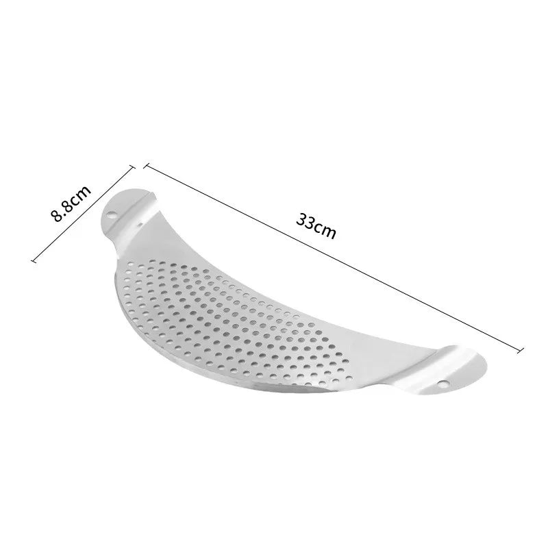 Stainless Steel Pot Strainer Colander Handle Held Crescent
