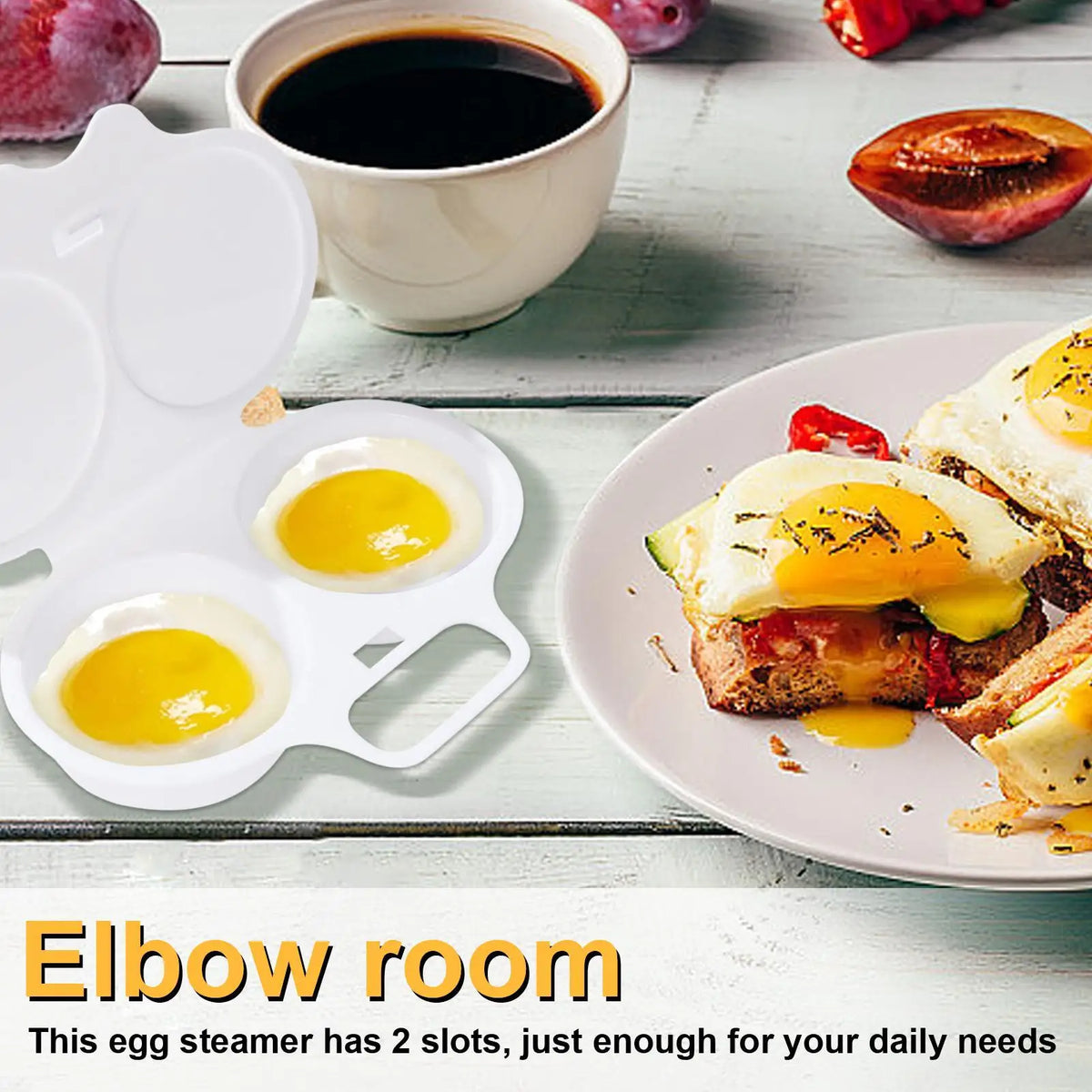 Food Grades Plastic Microwave Cooking Eggs Steamer Convenient