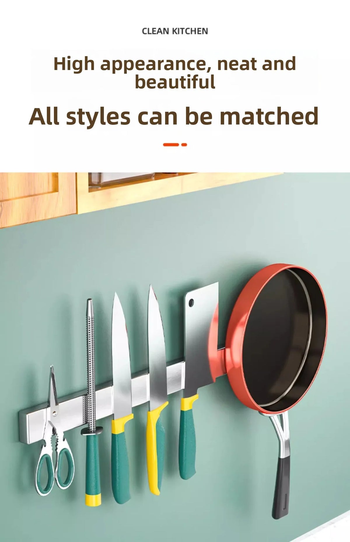 No Drill Magnetic Knife Holder Wall Strong Magnet