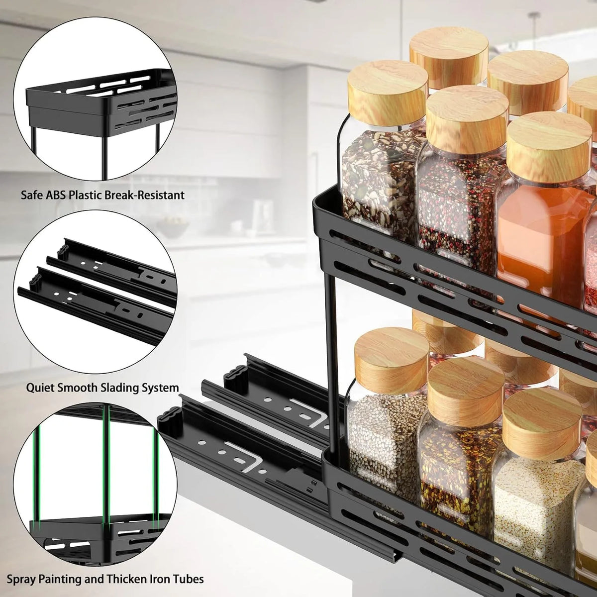 1/2pcs Double Layer Plastic Storage Rack Large Capacity