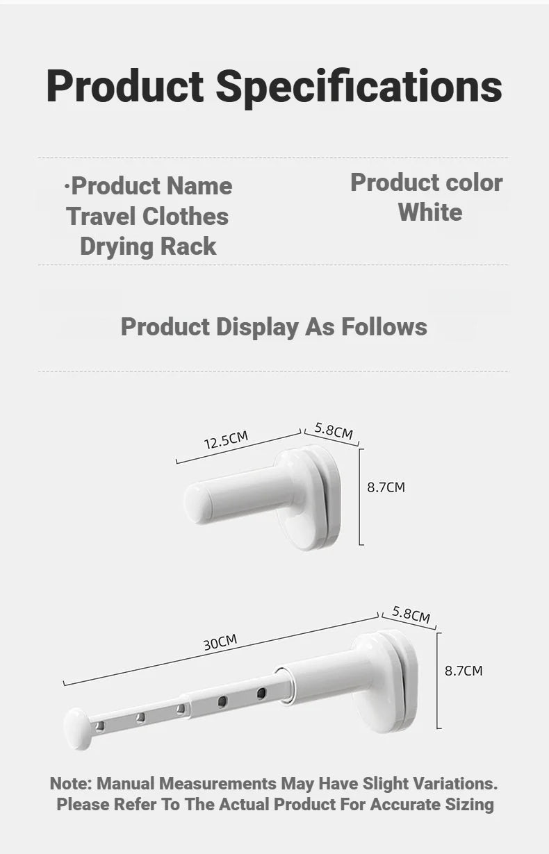Retractable Clothes Drying Rack Folding Balcony Drying Pole