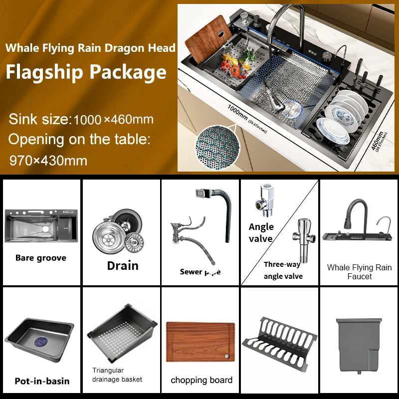 Multiple Styles Stainless Steel Sink Piano Key Digital