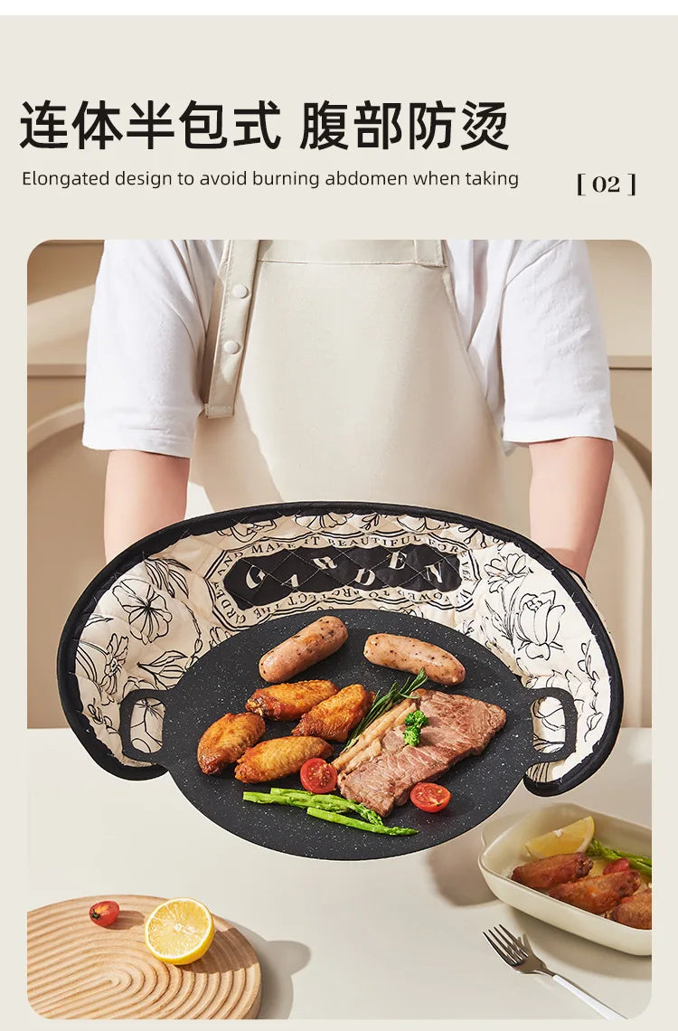 1pc Oven Mitts Microwave Baking Bbq Integrated Glove