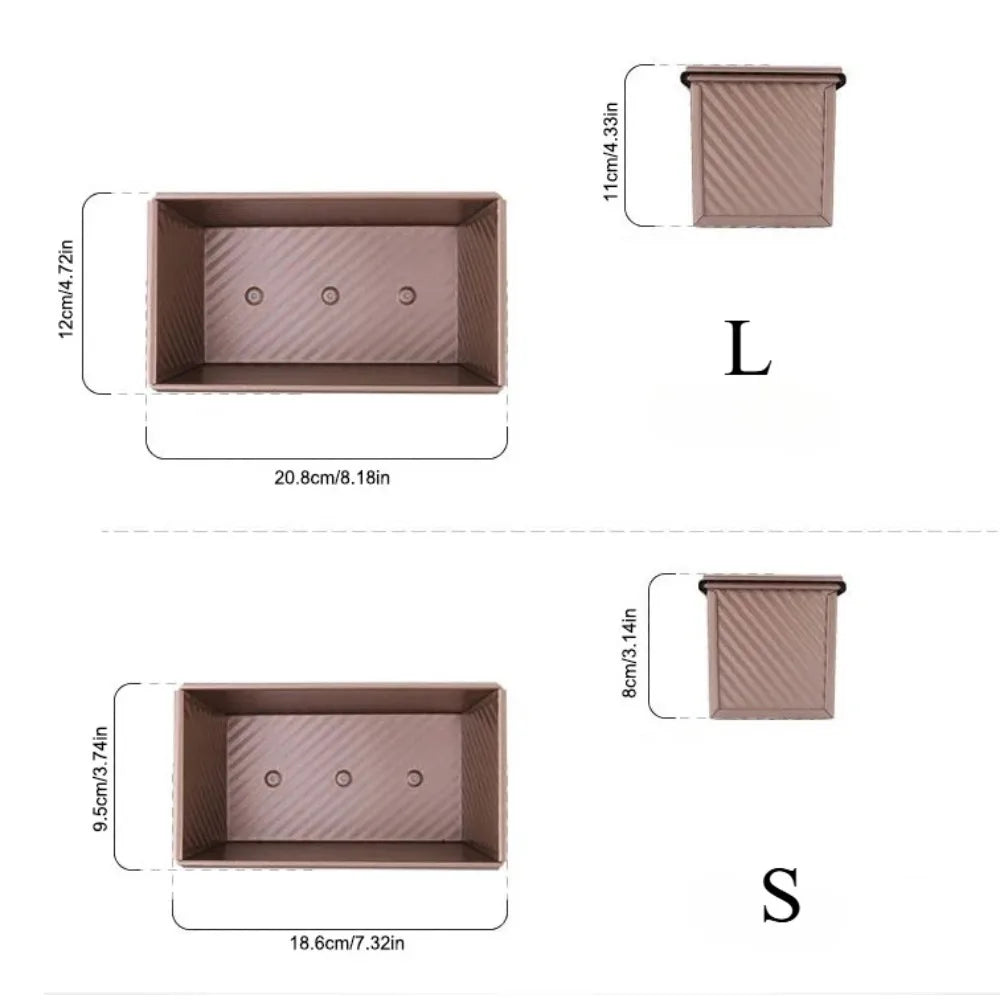 1pcs Rectangle Loaf Pan Lid Non Stick Bakeware
