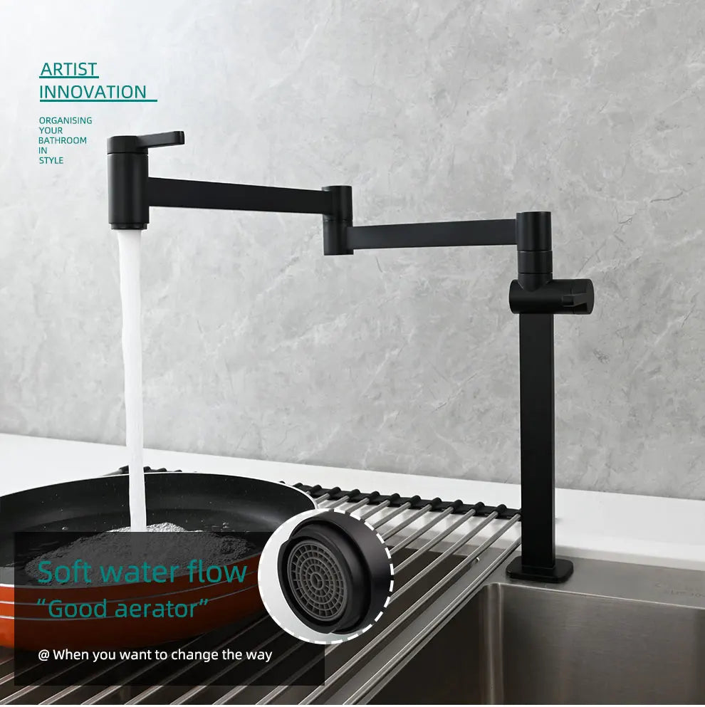 Ciencia Brass Pot Filler Faucet Deck Mount Stove