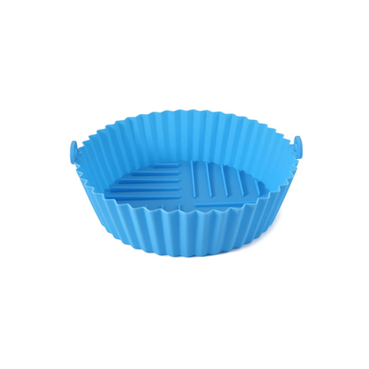 1pc Silicone Air Fryer Baking Tray Circular Foldable