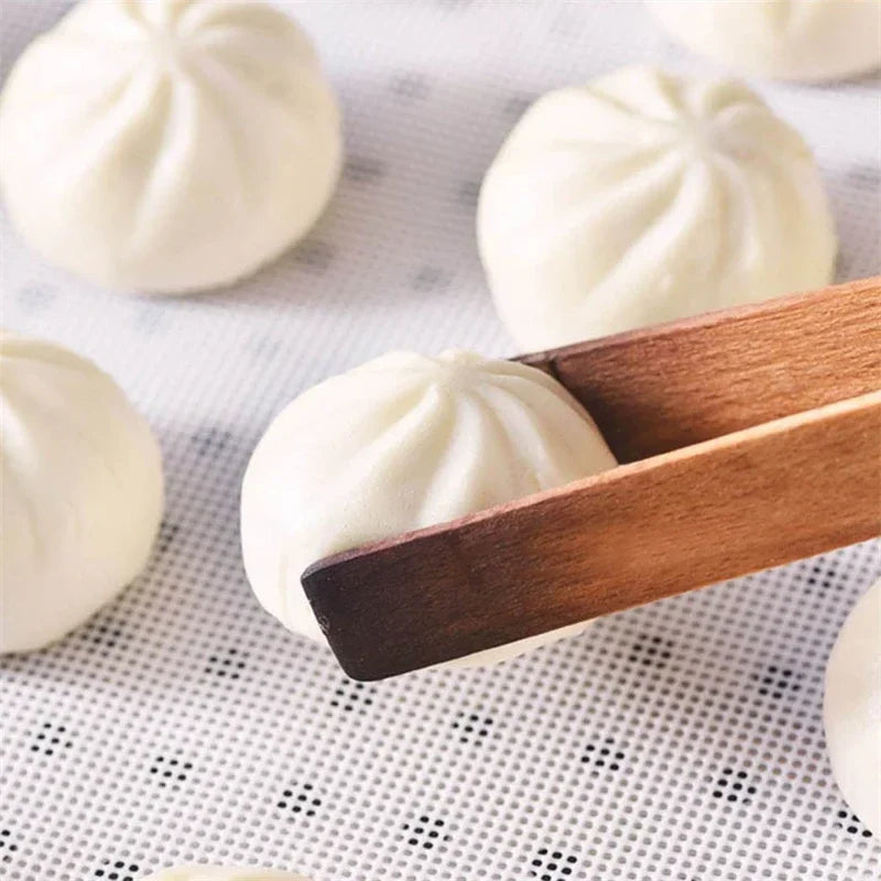Non-Stick White Silicone Bamboo Steamer Baking Mat Dim