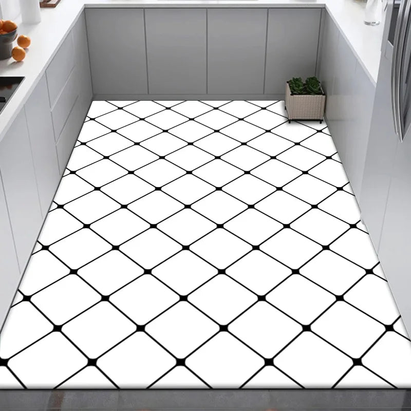 Checkerboard Pvc Anti-Slip Oil-Proof Floor Mat Leather Balcony