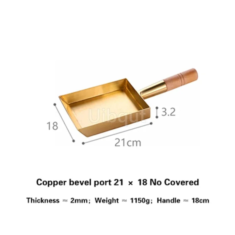 Brass Baking Tray Copper Frying Pan Square Pan