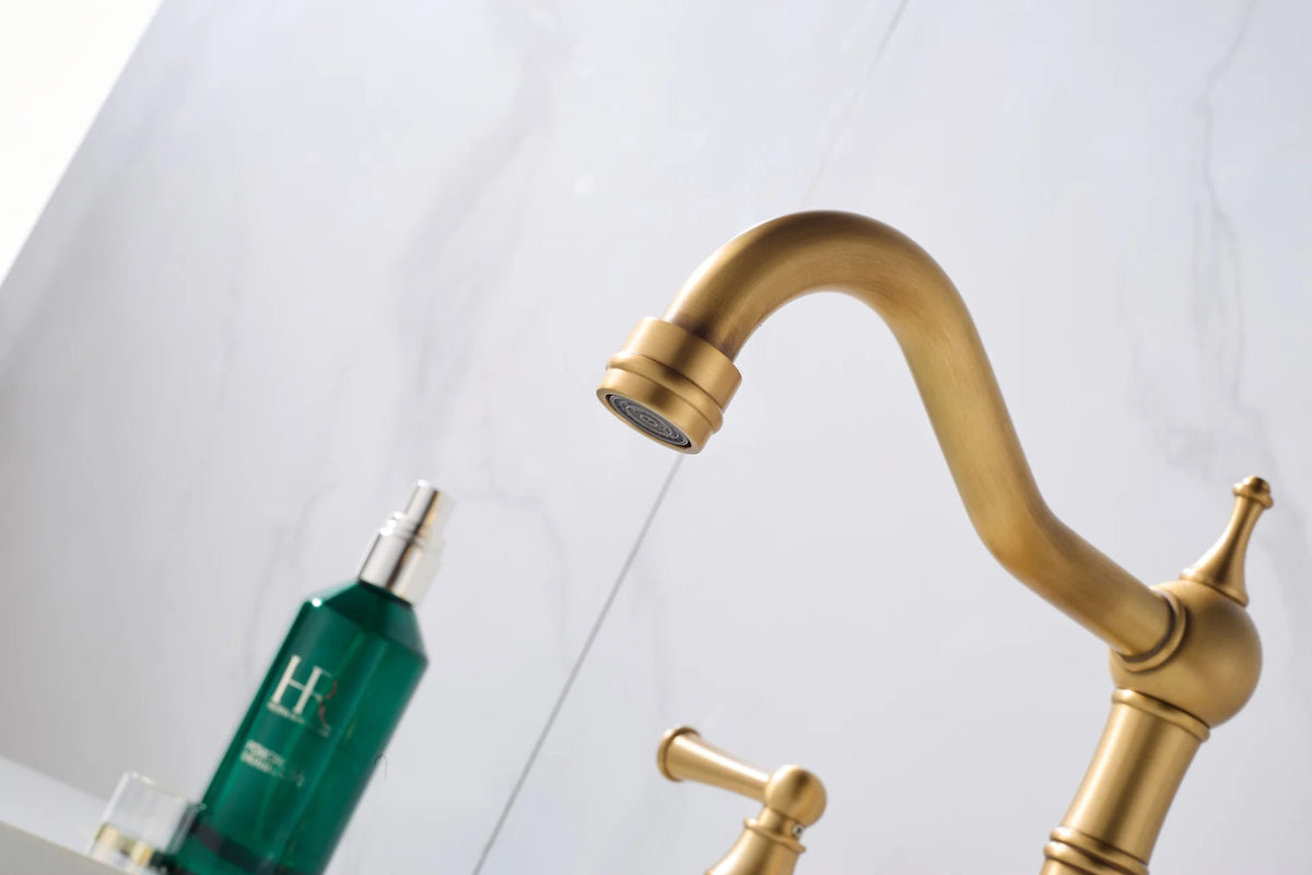 Basin Faucet Cold Faucet Brass Double-Handle Swivel Sink