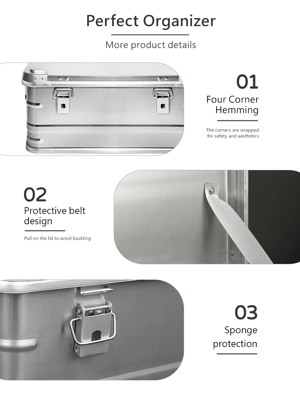 60-80l Outdoor Storage Box Camping Picnic Travel Aluminum